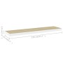 Estante flotante pared 2 uds MDF roble y blanco 120x23,5x3,8 cm en Estanterías | Comprar online en Foru.es