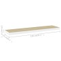 Estante flotante pared 4 uds MDF roble y blanco 120x23,5x3,8 cm en Estanterías | Comprar online en Foru.es