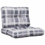 Cojines para palets 2 unidades tela a cuadros gris de , Cojines para sillas y sofás - Ref: Foro24-360659, Precio: 29,66 €, De...
