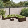 Set de sofás de jardín 11 pzas cojines ratán sintético marrón de , Conjuntos de jardín - Ref: Foro24-3308358, Precio: 810,68 ...