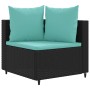 Set de muebles de jardín 5 pzas y cojines ratán sintético negro de , Conjuntos de jardín - Ref: Foro24-3308372, Precio: 348,3...