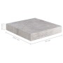 Estante flotante de pared gris hormigón MDF 23x23,5x3,8 cm en Estanterías | Comprar online en Foru.es