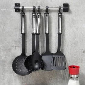 HI Set de utensilios de cocina 6 piezas metal negro y plateado de HI, Espátulas de cocina - Ref: Foro24-435271, Precio: 17,36...