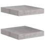 Estante flotante pared 2 uds MDF gris hormigón 23x23,5x3,8 cm en Estanterías | Comprar online en Foru.es