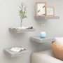 Estante flotante pared 4 uds MDF gris hormigón 23x23,5x3,8 cm en Estanterías | Comprar online en Foru.es