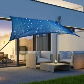 HI Solar-Markise mit 100 hellblauen LEDs 2x3 m von HI, Sonnenschirme - Ref: Foro24-435328, Preis: 74,15 €, Rabatt: %