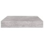 Estante flotante pared 4 uds MDF gris hormigón 23x23,5x3,8 cm en Estanterías | Comprar online en Foru.es