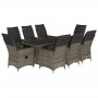 Set comedor jardín 9 pzas y cojines ratán sintético gris de , Conjuntos de jardín - Ref: Foro24-3276746, Precio: 1,00 €, Desc...