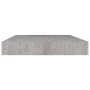 Estante flotante de pared gris hormigón MDF 40x23x3,8 cm en Estanterías | Comprar online en Foru.es