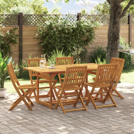 Juego comedor de jardín 7 pzas madera maciza acacia 180x90x75cm de , Conjuntos de jardín - Ref: Foro24-3321530, Precio: 498,9...