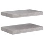 Estantes flotantes de pared 2 uds MDF gris hormigón 40x23x3,8cm en Estanterías | Comprar online en Foru.es