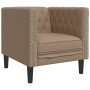 Sillón Chesterfield de cuero artificial marrón capuchino de , Sofás - Ref: Foro24-372657, Precio: 164,45 €, Descuento: %