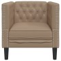 Sillón Chesterfield de cuero artificial marrón capuchino de , Sofás - Ref: Foro24-372657, Precio: 164,45 €, Descuento: %