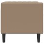 Sillón Chesterfield de cuero artificial marrón capuchino de , Sofás - Ref: Foro24-372657, Precio: 164,45 €, Descuento: %