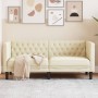 Sofá Chesterfield de 2 plazas cuero artificial blanco crema de , Sofás - Ref: Foro24-372660, Precio: 281,01 €, Descuento: %