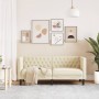 Sofá Chesterfield de 2 plazas cuero artificial blanco crema de , Sofás - Ref: Foro24-372660, Precio: 281,01 €, Descuento: %