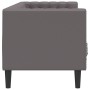 Sofá Chesterfield de 3 plazas cuero artificial gris de , Sofás - Ref: Foro24-372669, Precio: 274,33 €, Descuento: %