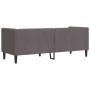Sofá Chesterfield de 3 plazas cuero artificial gris de , Sofás - Ref: Foro24-372669, Precio: 274,33 €, Descuento: %