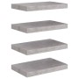 Estantes flotantes de pared 4 uds gris MDF 40x23x3,8 cm en Estanterías | Comprar online en Foru.es