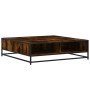 Mesa de centro de madera de ingeniería y metal roble ahumado de , Mesas de centro - Ref: Foro24-848776, Precio: 79,81 €, Desc...