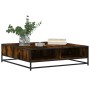 Mesa de centro de madera de ingeniería y metal roble ahumado de , Mesas de centro - Ref: Foro24-848776, Precio: 79,81 €, Desc...