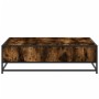 Mesa de centro de madera de ingeniería y metal roble ahumado de , Mesas de centro - Ref: Foro24-848776, Precio: 79,81 €, Desc...