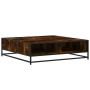 Mesa de centro de madera de ingeniería y metal roble ahumado de , Mesas de centro - Ref: Foro24-848776, Precio: 79,81 €, Desc...