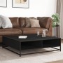 Mesa de centro madera de ingeniería y metal negro 100x100x30 cm de , Mesas de centro - Ref: Foro24-848774, Precio: 82,95 €, D...