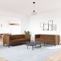 Juego de sofás Chesterfield 2 piezas cuero sintético marrón de , Sofás - Ref: Foro24-3209280, Precio: 605,92 €, Descuento: %