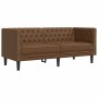 Juego de sofás Chesterfield 2 piezas cuero sintético marrón de , Sofás - Ref: Foro24-3209280, Precio: 605,92 €, Descuento: %
