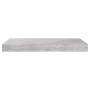 Estante flotante de pared gris hormigón MDF 50x23x3,8 cm en Estanterías | Comprar online en Foru.es