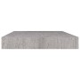 Estante flotante de pared gris hormigón MDF 50x23x3,8 cm en Estanterías | Comprar online en Foru.es