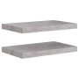 Estantes flotantes pared 2 uds MDF gris hormigón 50x23x3,8 cm en Estanterías | Comprar online en Foru.es