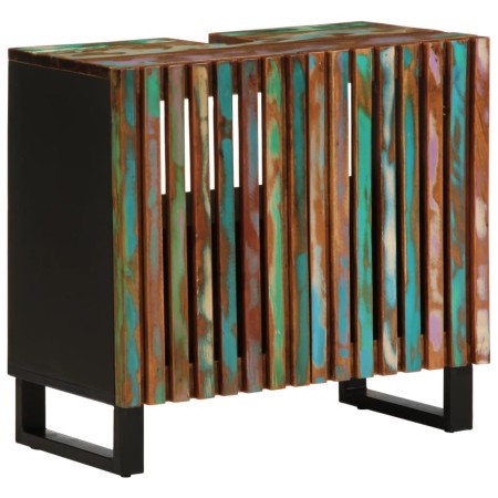 Armario de lavabo para baño madera maciza de acacia 62x34x58 cm de , Muebles de baño - Ref: Foro24-377533, Precio: 128,51 €, ...