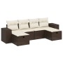Set sofás de jardín 6 piezas y cojines ratán sintético marrón de , Conjuntos de jardín - Ref: Foro24-3264479, Precio: 373,50 ...