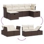 Set sofás de jardín 6 piezas y cojines ratán sintético marrón de , Conjuntos de jardín - Ref: Foro24-3264479, Precio: 373,50 ...