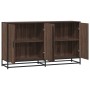 Aparador madera de ingeniería marrón roble 134x35x76 cm de , Aparadores - Ref: Foro24-3300819, Precio: 144,05 €, Descuento: %