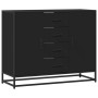 Aparador de madera de ingeniería negro 92x35x76 cm de , Aparadores - Ref: Foro24-3300825, Precio: 115,03 €, Descuento: %