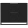 Aparador de madera de ingeniería negro 92x35x76 cm de , Aparadores - Ref: Foro24-3300825, Precio: 115,03 €, Descuento: %