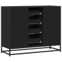 Aparador de madera de ingeniería negro 92x35x76 cm de , Aparadores - Ref: Foro24-3300825, Precio: 115,03 €, Descuento: %