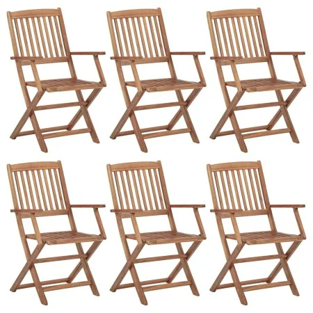 Sillas de jardín plegables 6 uds madera maciza de acacia de vidaXL, Sillas de jardín - Ref: Foro24-3065521, Precio: 292,78 €,...