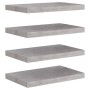 Estantes flotantes pared 4 uds MDF gris hormigón 50x23x3,8 cm en Estanterías | Comprar online en Foru.es