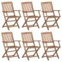 Sillas de jardín plegables 6 uds madera maciza de acacia de vidaXL, Sillas de jardín - Ref: Foro24-3065521, Precio: 292,78 €,...