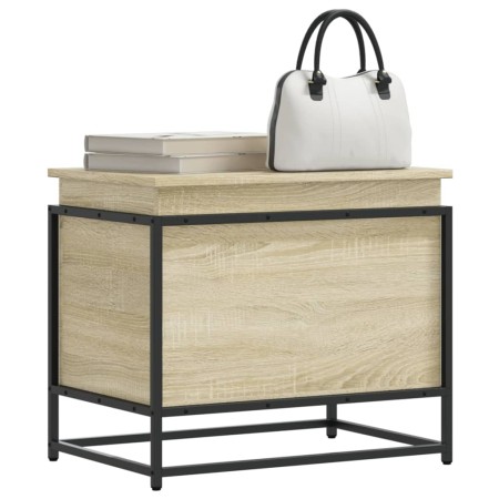 Caja de almacenaje madera ingeniería roble sonoma 60x40x51,5 cm de , Cestas para almacenaje - Ref: Foro24-848795, Precio: 56,...