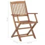 Sillas de jardín plegables 6 uds madera maciza de acacia de vidaXL, Sillas de jardín - Ref: Foro24-3065521, Precio: 292,78 €,...