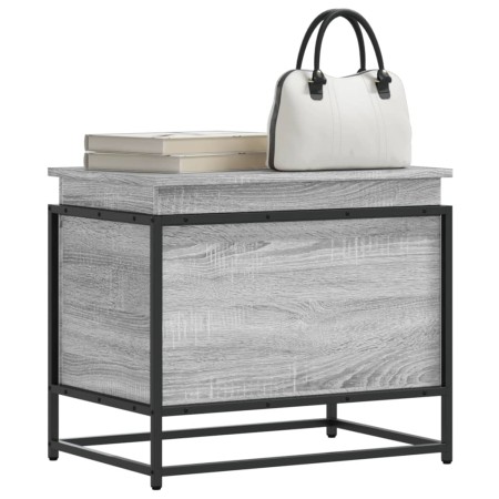 Caja de almacenaje con tapa madera gris Sonoma 60x40x51,5 cm de , Cestas para almacenaje - Ref: Foro24-848797, Precio: 55,35 ...