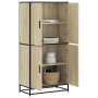 Aparador alto madera de ingeniería roble Sonoma 68x35x139 cm de , Aparadores - Ref: Foro24-3300831, Precio: 129,13 €, Descuen...