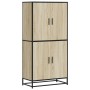 Aparador alto madera de ingeniería roble Sonoma 68x35x139 cm de , Aparadores - Ref: Foro24-3300831, Precio: 129,13 €, Descuen...