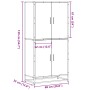 Aparador alto madera de ingeniería roble Sonoma 68x35x139 cm de , Aparadores - Ref: Foro24-3300831, Precio: 129,13 €, Descuen...