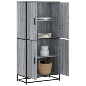 Aparador alto madera de ingeniería gris Sonoma 68x35x139 cm de , Aparadores - Ref: Foro24-3300833, Precio: 133,15 €, Descuent...